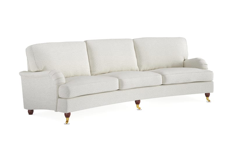 Howard Lyx 4-seters Svunget Sofa i Bouclé - Hvit - Møbler - Sofaer - Howard sofa