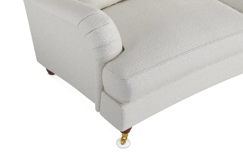Howard Lyx 4-seters Svunget Sofa i Bouclé - Hvit - Møbler - Sofaer - Howard sofa