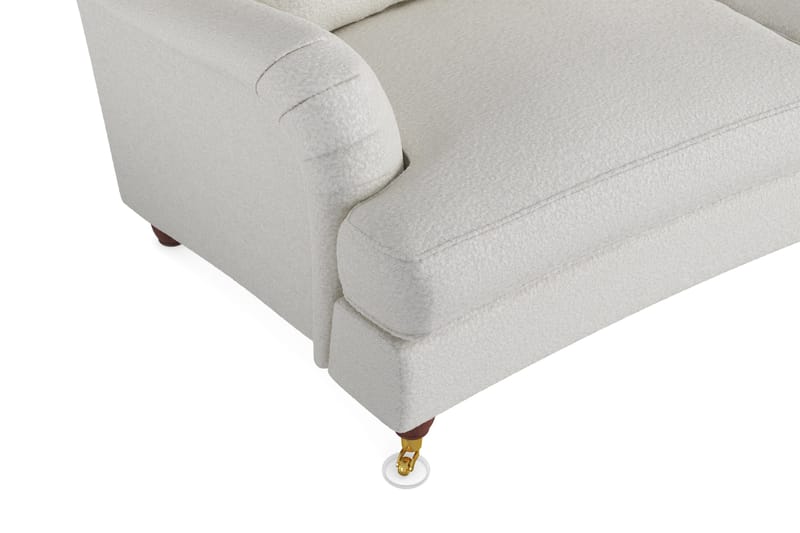 Howard Lyx 4-seters Svunget Sofa i Bouclé - Hvit - Møbler - Sofaer - Howard sofa