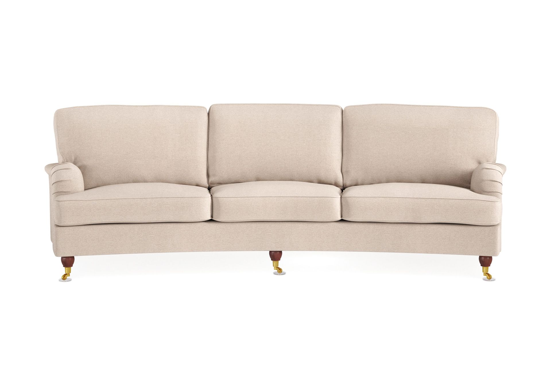 Howard Lyx 4-seters Svunget Stoffsofa - Beige