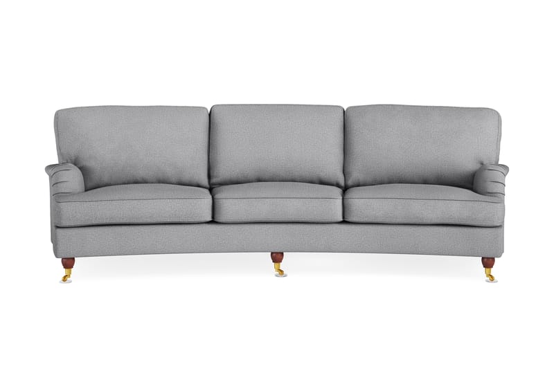 Howard Lyx 4-seters Svunget Stoffsofa - Lys grå - Møbler - Sofaer - Howard sofa