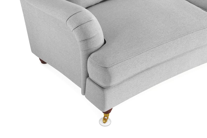 Howard Lyx 4-seters Svunget Stoffsofa - Lys grå - Møbler - Sofaer - Howard sofa