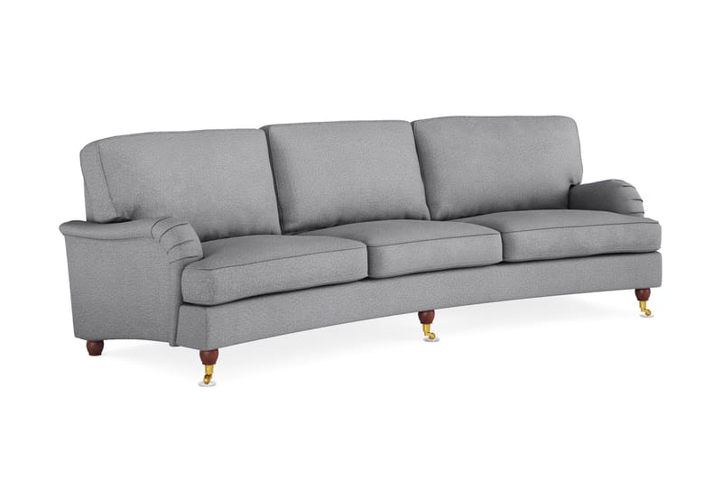 Howard Lyx 4-seters Svunget Stoffsofa - Lys grå - Møbler - Sofaer - Howard sofa