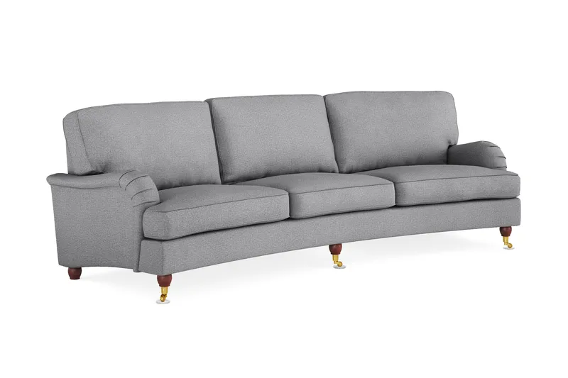 Howard Lyx 4-seters Svunget Stoffsofa - Lys grå - Møbler - Sofaer - Howard sofa