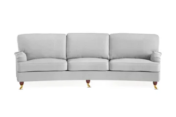 Howard Lyx 4-seters Svunget Stoffsofa - Lys grå - Møbler - Sofaer - Howard sofa