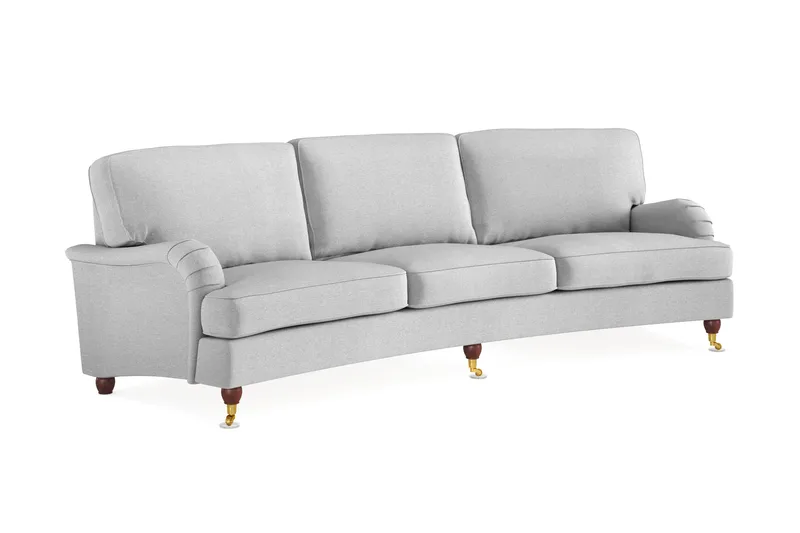 Howard Lyx 4-seters Svunget Stoffsofa - Lys grå - Møbler - Sofaer - Howard sofa