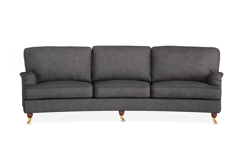 Howard Lyx 4-seters Svunget Stoffsofa - Mørk grå - Møbler - Sofaer - Howard sofa