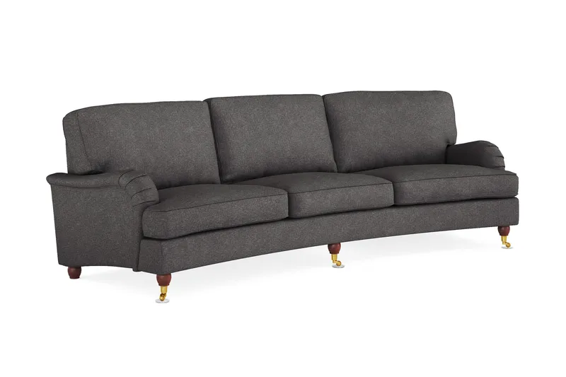 Howard Lyx 4-seters Svunget Stoffsofa - Mørk grå - Møbler - Sofaer - Howard sofa