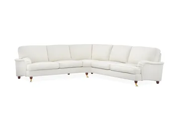 Howard Lyx 6-seters Høyrevendt L-formet Hjørnesofa i Bouclé - Hvit - Møbler - Sofaer - Howard sofa