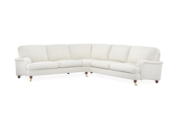 Howard Lyx 6-seters Høyrevendt L-formet Hjørnesofa i Bouclé - Hvit - Møbler - Sofaer - Howard sofa