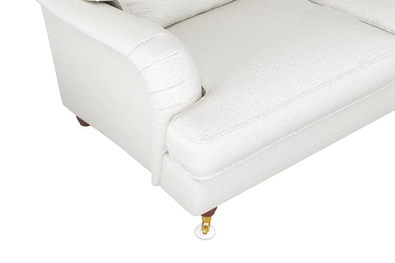 Howard Lyx 6-seters Høyrevendt L-formet Hjørnesofa i Bouclé - Hvit - Møbler - Sofaer - Howard sofa