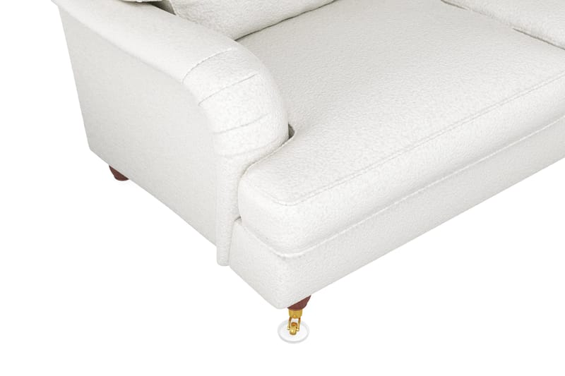 Howard Lyx 6-seters Høyrevendt L-formet Hjørnesofa i Bouclé - Hvit - Møbler - Sofaer - Howard sofa