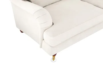 Howard Lyx 6-seters Høyrevendt L-formet Hjørnesofa i Fløyel - Kremhvit - Møbler - Sofaer - Howard sofa