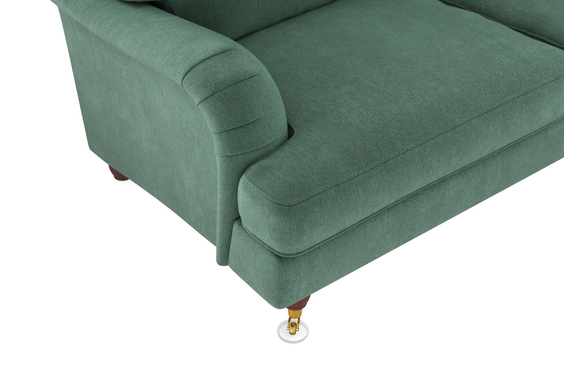 Howard Lyx 6-seters Høyrevendt L-formet Hjørnesofa i Fløyel - Mørk grønn - Møbler - Sofaer - Howard sofa