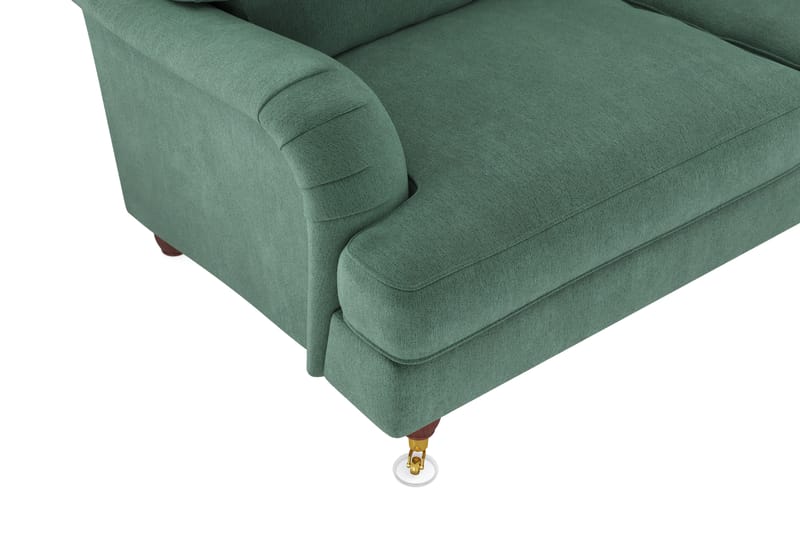 Howard Lyx 6-seters Høyrevendt L-formet Hjørnesofa i Fløyel - Mørk grønn - Møbler - Sofaer - Howard sofa