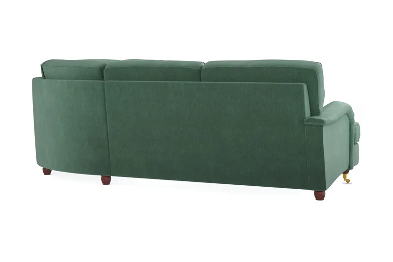 Howard Lyx 6-seters Høyrevendt L-formet Hjørnesofa i Fløyel - Mørk grønn - Møbler - Sofaer - Howard sofa