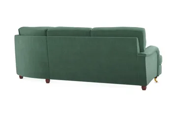 Howard Lyx 6-seters Høyrevendt L-formet Hjørnesofa i Fløyel - Mørk grønn - Møbler - Sofaer - Howard sofa