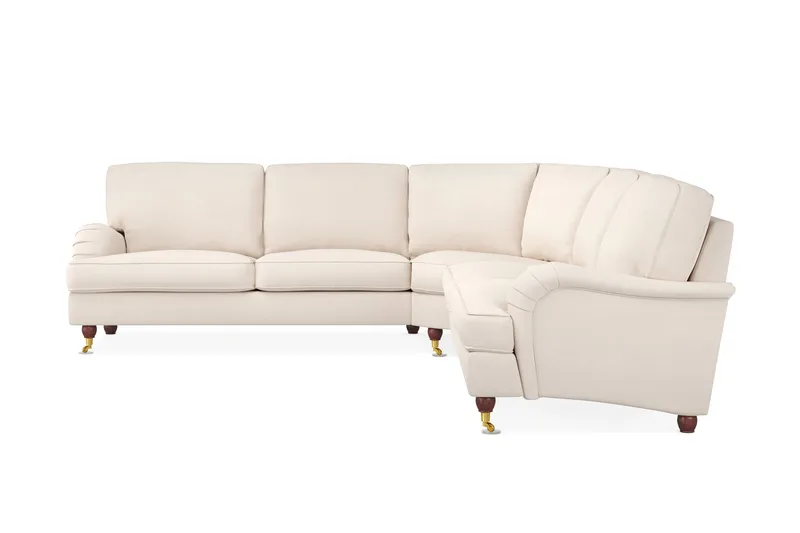 Howard Lyx 6-seters Høyrevendt L-formet Hjørnesofa i Manchester - Beige - Møbler - Sofaer - Howard sofa