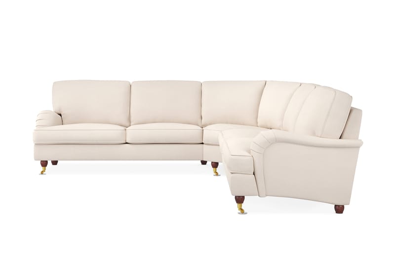 Howard Lyx 6-seters Høyrevendt L-formet Hjørnesofa i Manchester - Beige - Møbler - Sofaer - Howard sofa