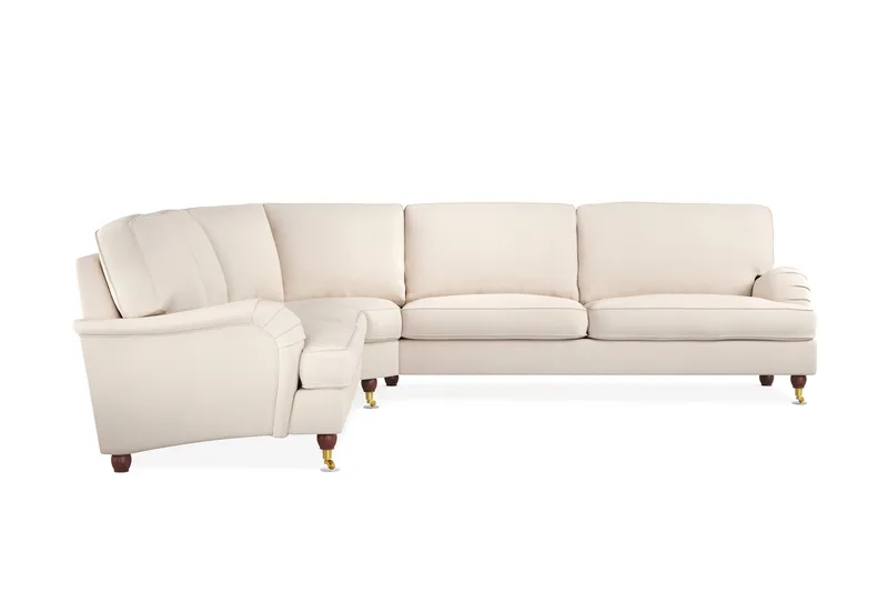 Howard Lyx 6-seters Høyrevendt L-formet Hjørnesofa i Manchester - Beige - Møbler - Sofaer - Howard sofa