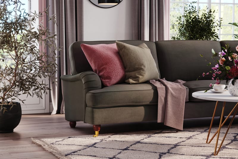Howard Lyx 6-seters Høyrevendt L-formet Hjørnesofa i Manchester - Mørk grå - Møbler - Sofaer - Howard sofa