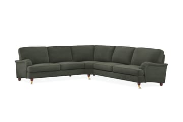 Howard Lyx 6-seters Høyrevendt L-formet Hjørnesofa i Manchester - Mørk grønn - Møbler - Sofaer - Howard sofa