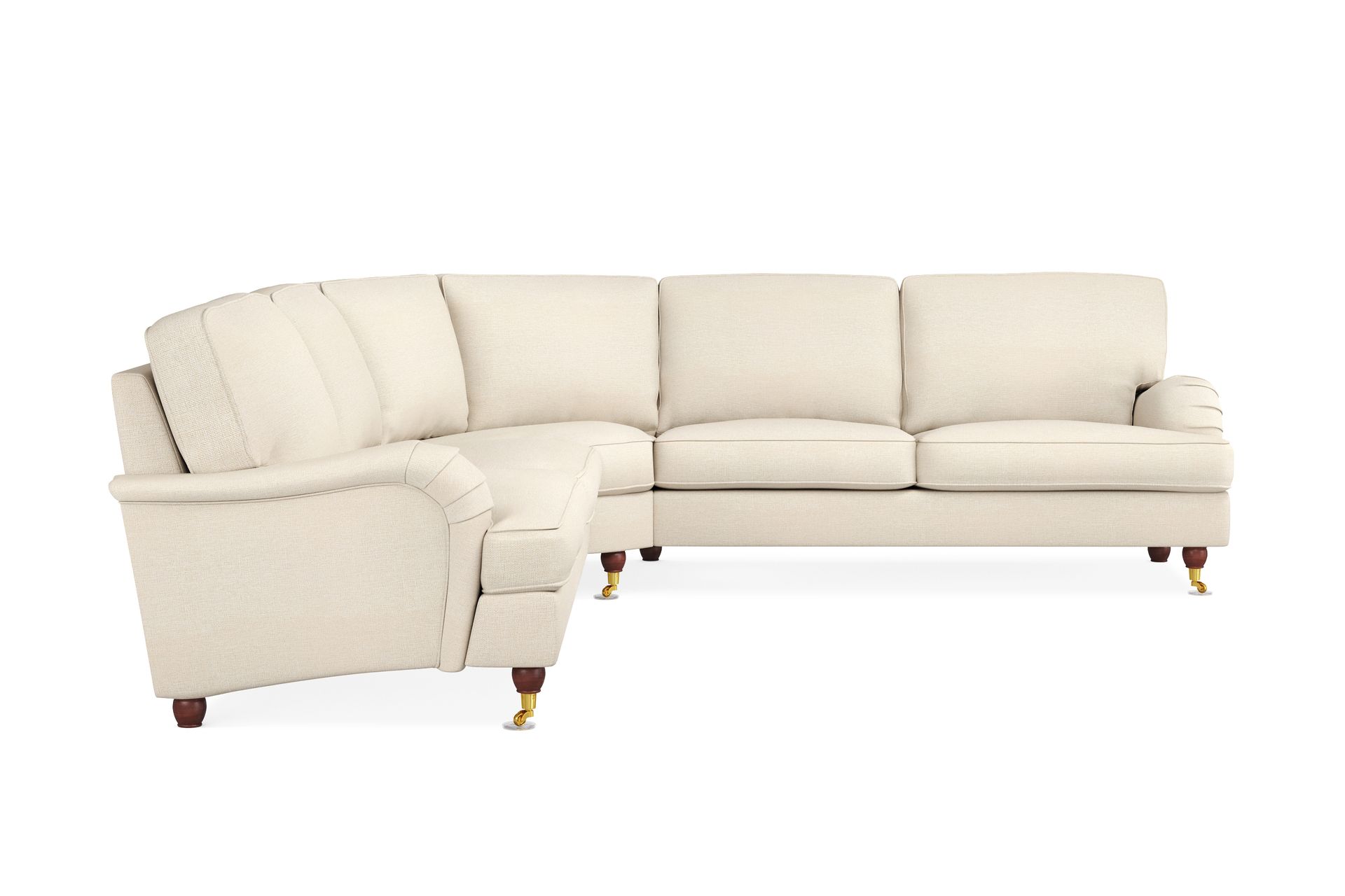 Howard Lyx 6-seters Høyrevendt L-formet Hjørnesofa i Stoff - Beige - Møbler - Sofaer - Howard sofa