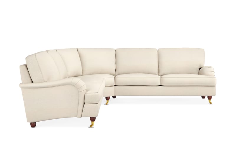 Howard Lyx 6-seters Høyrevendt L-formet Hjørnesofa i Stoff - Beige - Møbler - Sofaer - Howard sofa