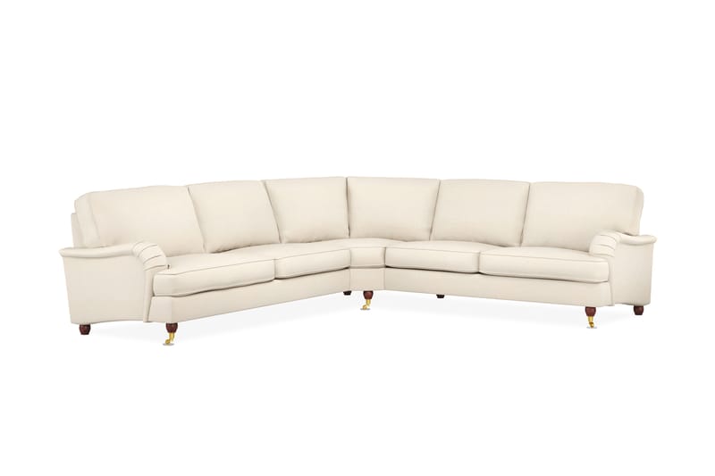 Howard Lyx 6-seters Høyrevendt L-formet Hjørnesofa i Stoff - Beige - Møbler - Sofaer - Howard sofa