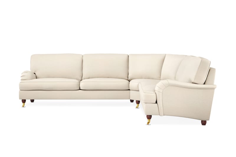 Howard Lyx 6-seters Høyrevendt L-formet Hjørnesofa i Stoff - Beige - Møbler - Sofaer - Howard sofa