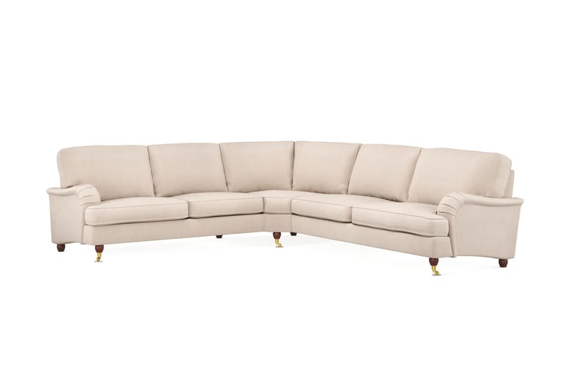 Howard Lyx 6-seters Høyrevendt L-formet Hjørnesofa i Stoff - Beige - Møbler - Sofaer - Howard sofa