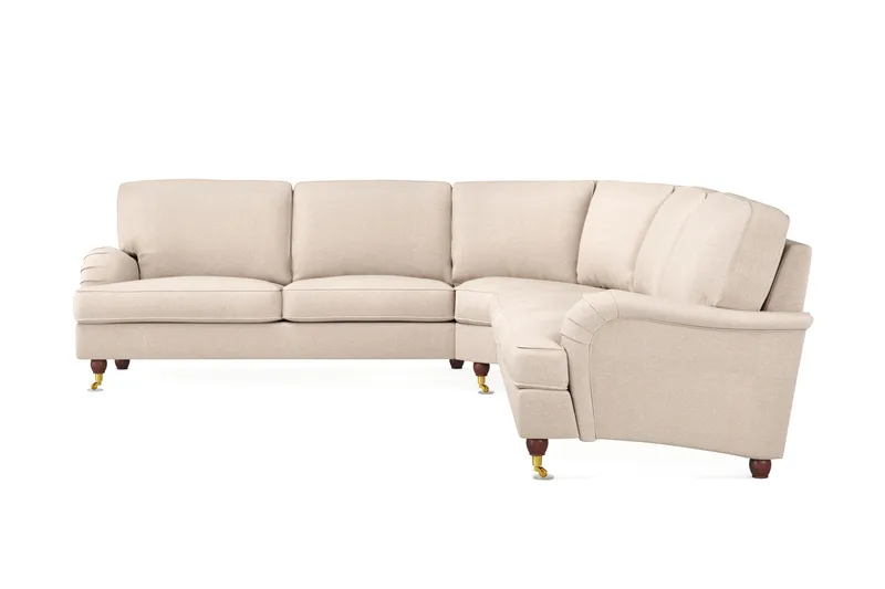 Howard Lyx 6-seters Høyrevendt L-formet Hjørnesofa i Stoff - Beige - Møbler - Sofaer - Howard sofa