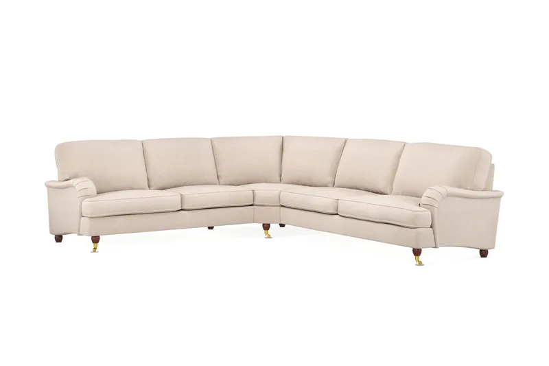 Howard Lyx 6-seters Høyrevendt L-formet Hjørnesofa i Stoff, Beige