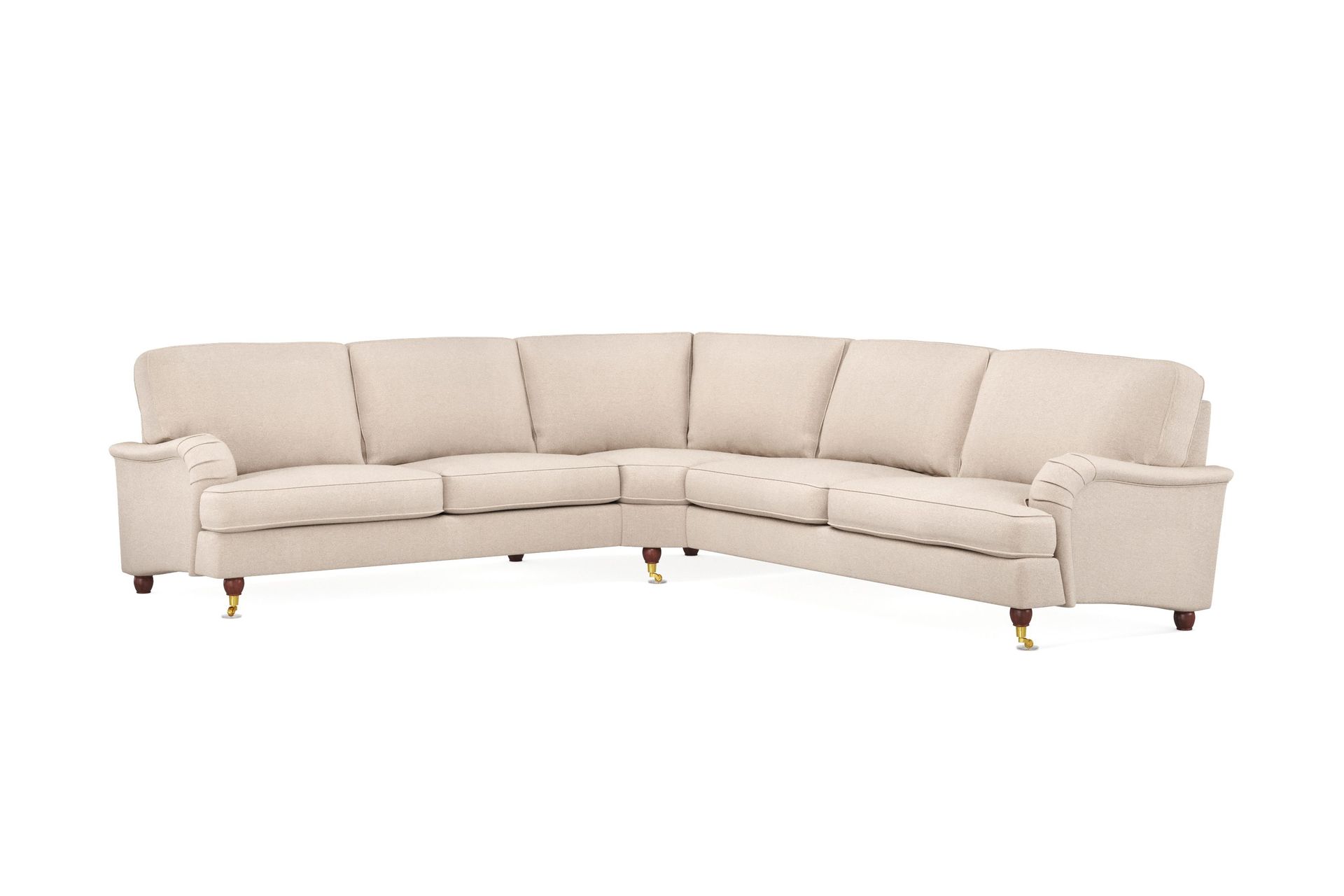 Howard Lyx 6-seters Høyrevendt L-formet Hjørnesofa i Stoff - Beige