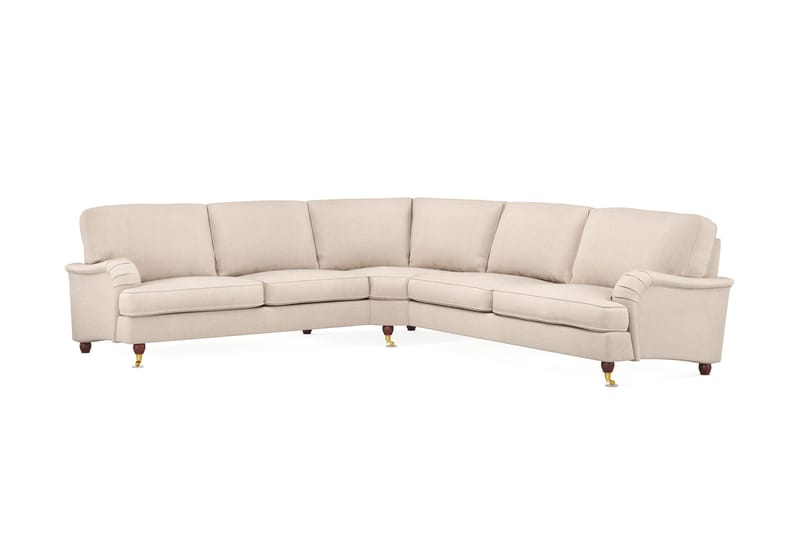 Howard Lyx 6-seters Høyrevendt L-formet Hjørnesofa i Stoff, Beige