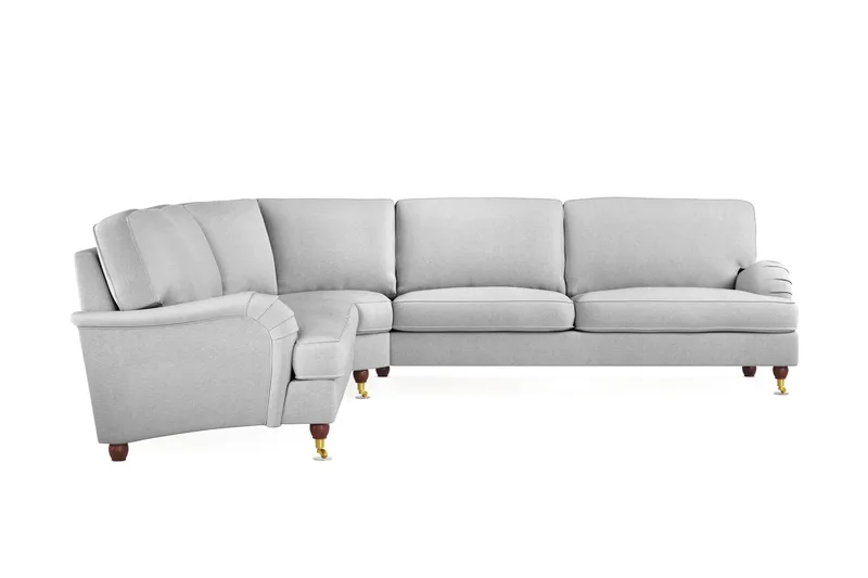Howard Lyx 6-seters Høyrevendt L-formet Hjørnesofa i Stoff - Lys grå - Møbler - Sofaer - Howard sofa