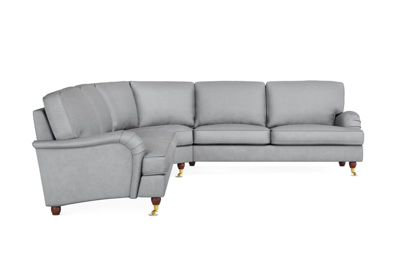 Howard Lyx 6-seters Høyrevendt L-formet Hjørnesofa i Stoff, Lys grå