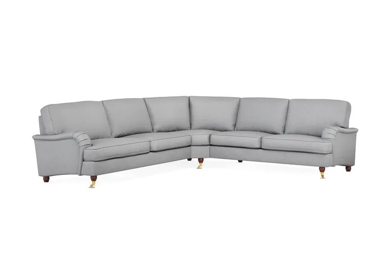 Howard Lyx 6-seters Høyrevendt L-formet Hjørnesofa i Stoff - Lys grå - Møbler - Sofaer - Howard sofa
