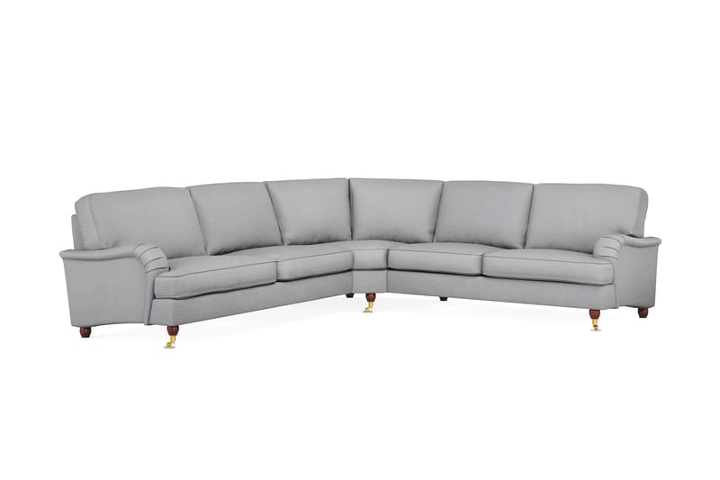 Howard Lyx 6-seters Høyrevendt L-formet Hjørnesofa i Stoff - Lys grå - Møbler - Sofaer - Howard sofa