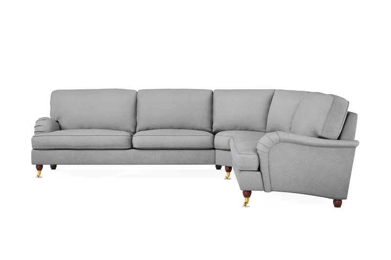Howard Lyx 6-seters Høyrevendt L-formet Hjørnesofa i Stoff - Lys grå - Møbler - Sofaer - Howard sofa