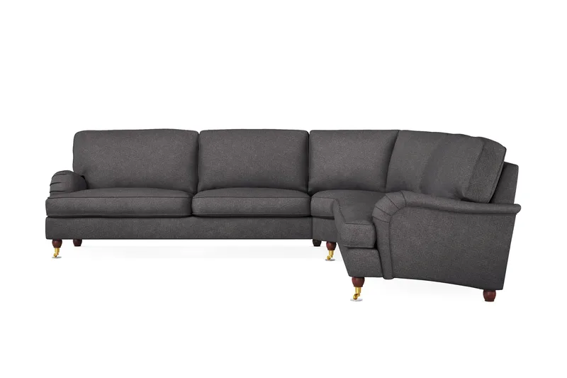 Howard Lyx 6-seters Høyrevendt L-formet Hjørnesofa i Stoff - Mørk grå - Møbler - Sofaer - Howard sofa