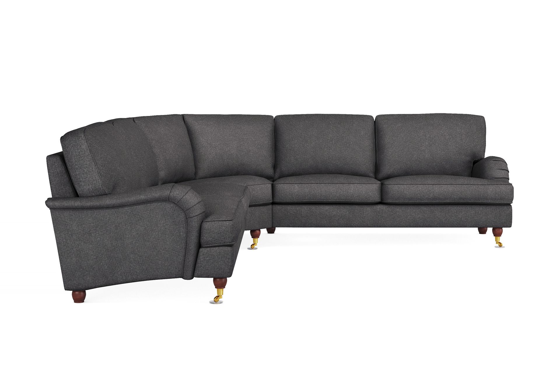 Howard Lyx 6-seters Høyrevendt L-formet Hjørnesofa i Stoff - Mørk grå - Møbler - Sofaer - Howard sofa