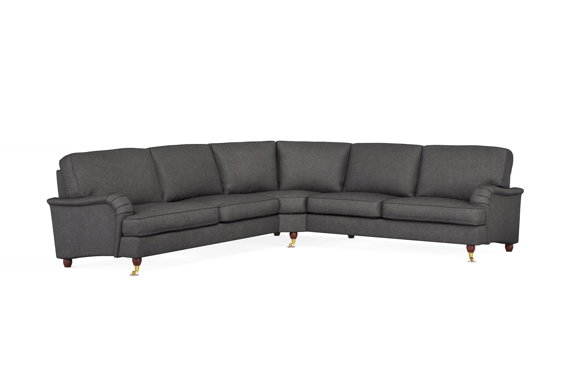 Howard Lyx 6-seters Høyrevendt L-formet Hjørnesofa i Stoff - Mørk grå - Møbler - Sofaer - Howard sofa