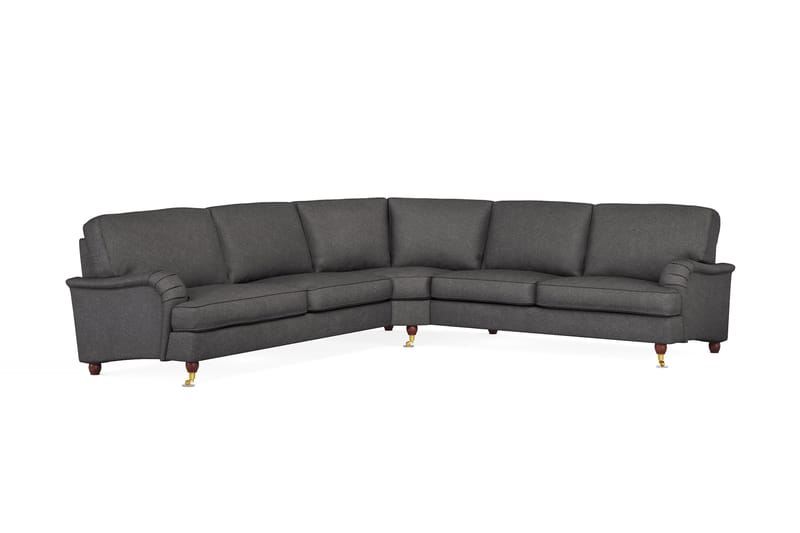 Howard Lyx 6-seters Høyrevendt L-formet Hjørnesofa i Stoff - Mørk grå - Møbler - Sofaer - Howard sofa
