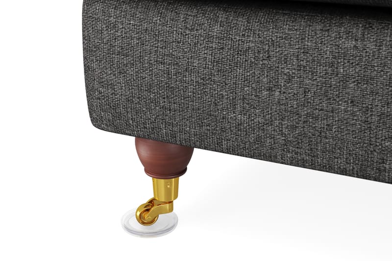 Howard Lyx 6-seters Høyrevendt L-formet Hjørnesofa i Stoff - Mørk grå - Møbler - Sofaer - Howard sofa