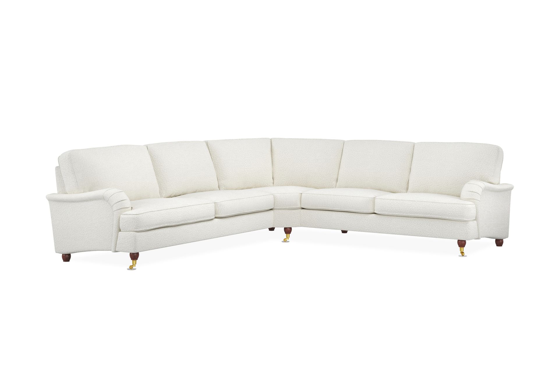 Howard Lyx 6-seters Venstrevendt L-formet Hjørnesofa i Bouclé - Hvit - Møbler - Sofaer - Howard sofa