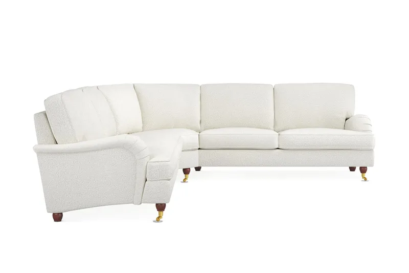 Howard Lyx 6-seters Venstrevendt L-formet Hjørnesofa i Bouclé - Hvit - Møbler - Sofaer - Howard sofa