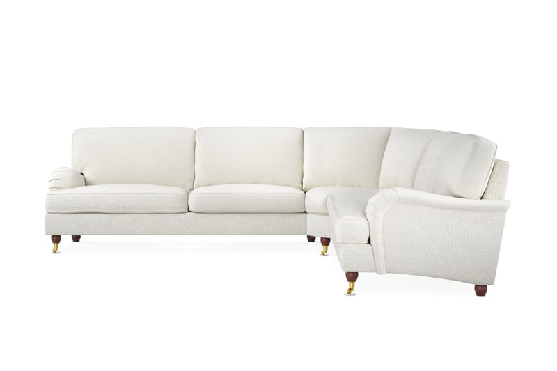 Howard Lyx 6-seters Venstrevendt L-formet Hjørnesofa i Bouclé - Hvit - Møbler - Sofaer - Howard sofa
