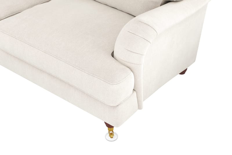Howard Lyx 6-seters Venstrevendt L-formet Hjørnesofa i Fløyel - Kremhvit - Møbler - Sofaer - Howard sofa