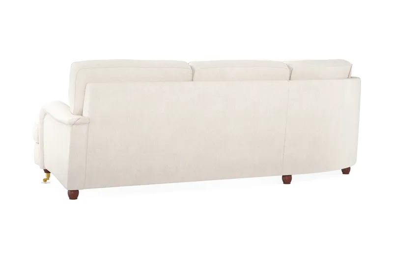 Howard Lyx 6-seters Venstrevendt L-formet Hjørnesofa i Fløyel - Kremhvit - Møbler - Sofaer - Howard sofa